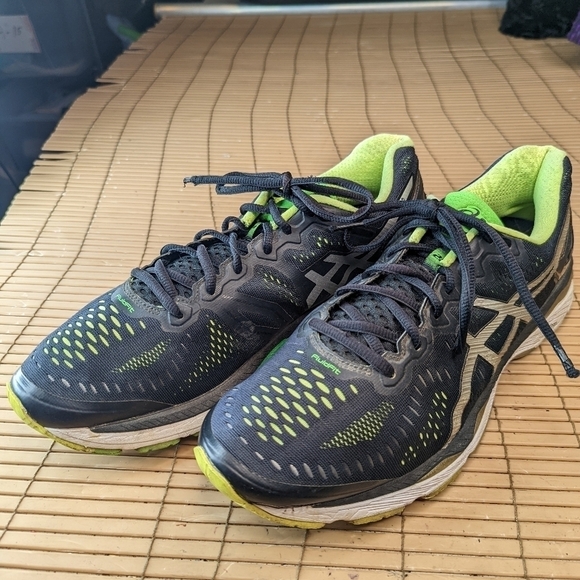 Asics Gel-Kayano 23 black FlyteFoam Mens Cushion Running Shoes